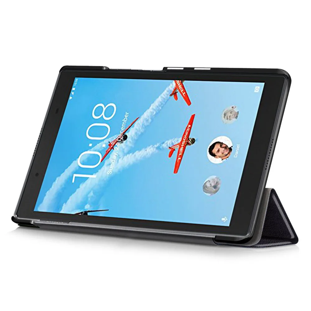 Tablet Accessories Lenovo - Klappbare Standhalterung aus Leder für Lenovo