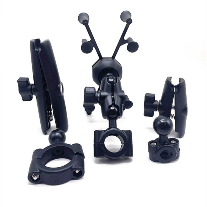 Ram Tablet Accessories - Fahrrad-Tablet-Halterung mit dünner Rohrschelle, Doppelsteckdosenarm für