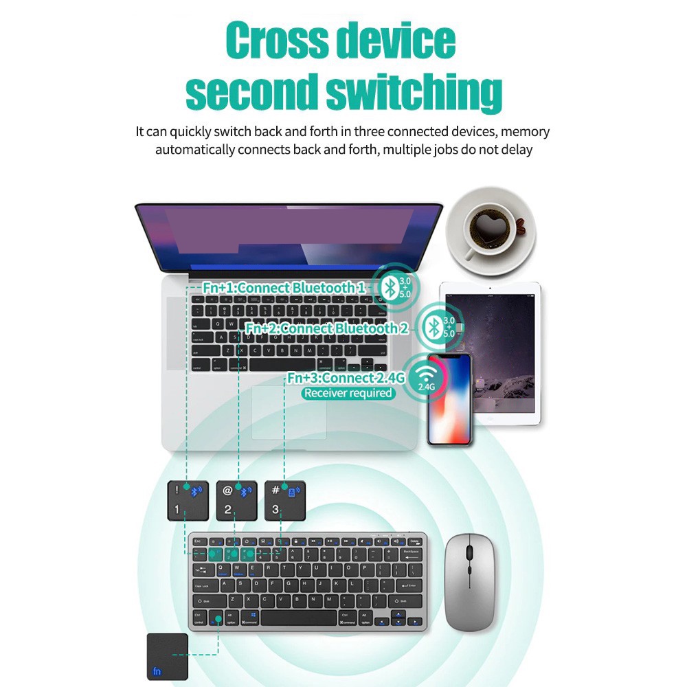 Drahtlose Tastatur Bluetooth 5 – Tablet Accessories Choice Store Bewertung und Preis