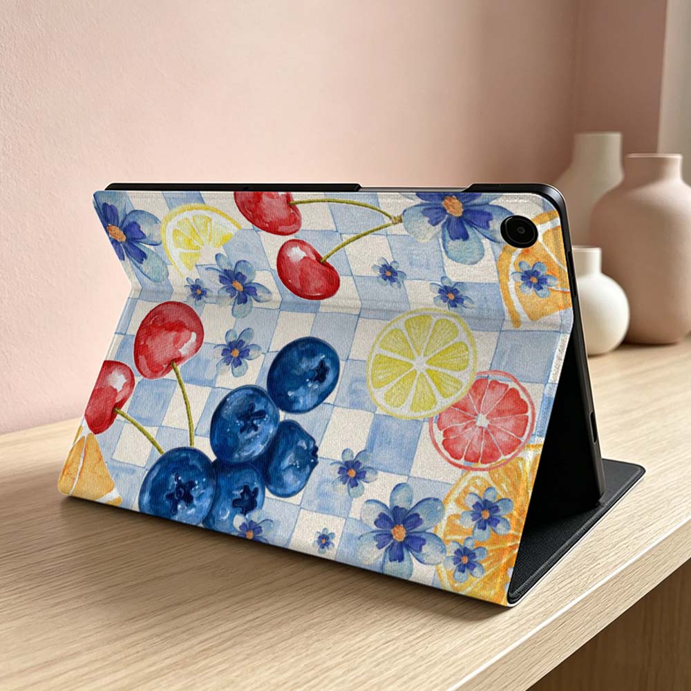 Design mit Zitronenmuster, wei – Tablet A9 Accessories Bewertung und Preis