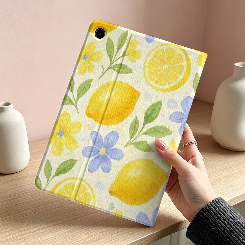 Design mit Zitronenmuster, wei – Tablet A9 Accessories Bewertung und Preis