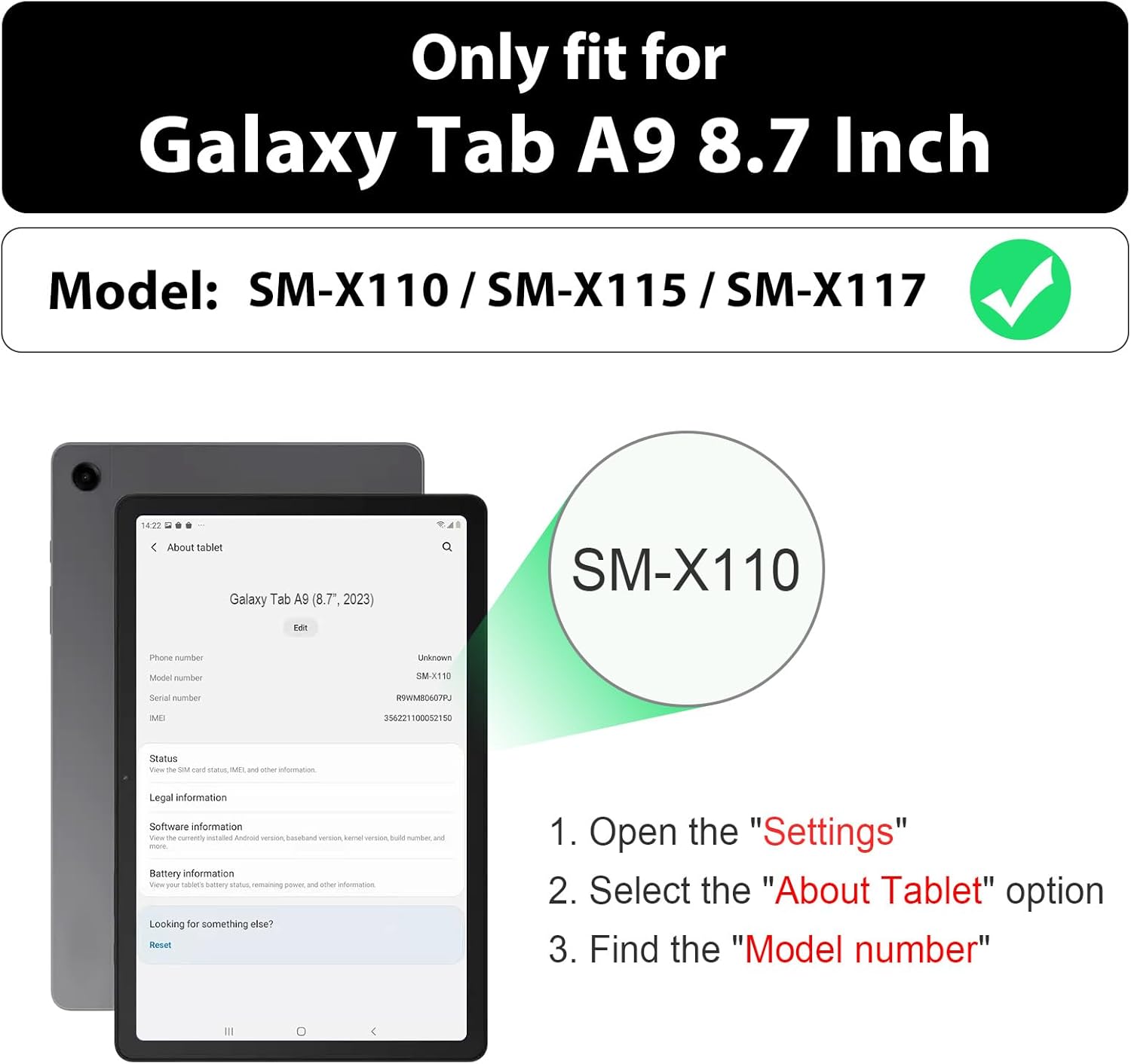 Für Samsung Galaxy Tab A9 2023 – Tablet A9 Accessories Bewertung und Preis