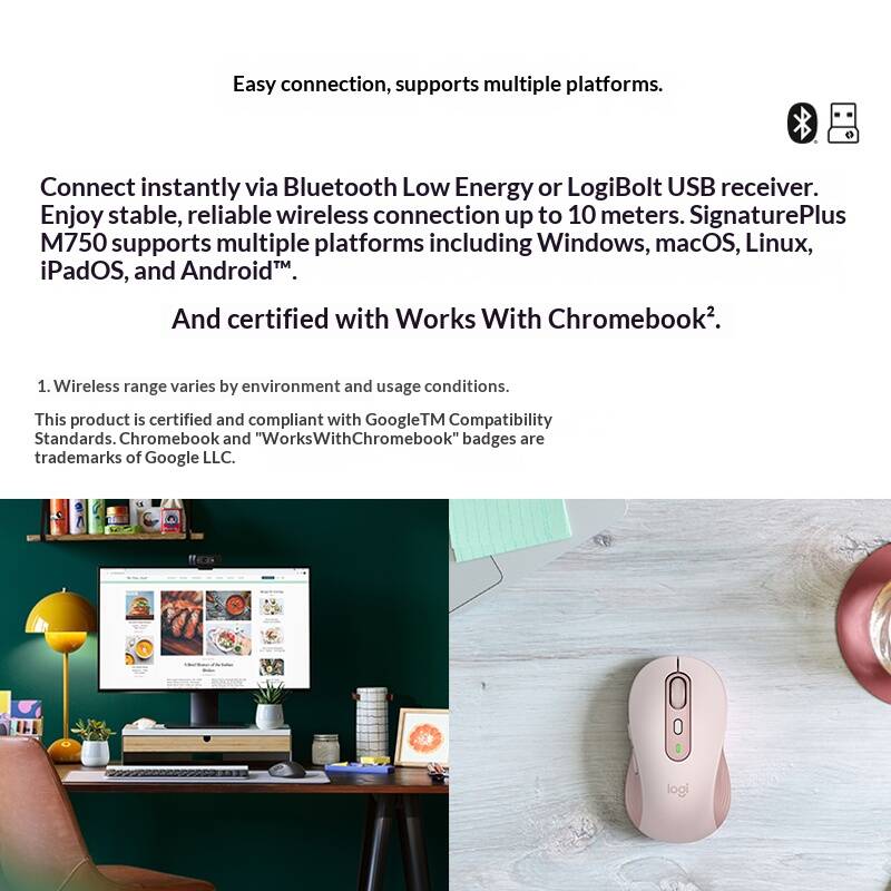 M750 Bluetooth Silent-Maus, le – Logitech Tablet Accessories Bewertung und Preis